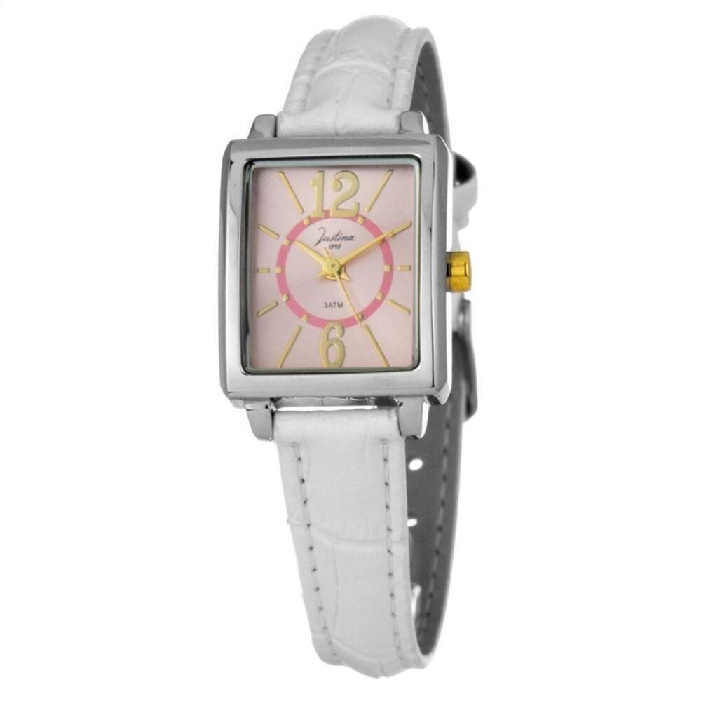 JUSTINA Leather Dress Watch with Design Women Multicolor Watches